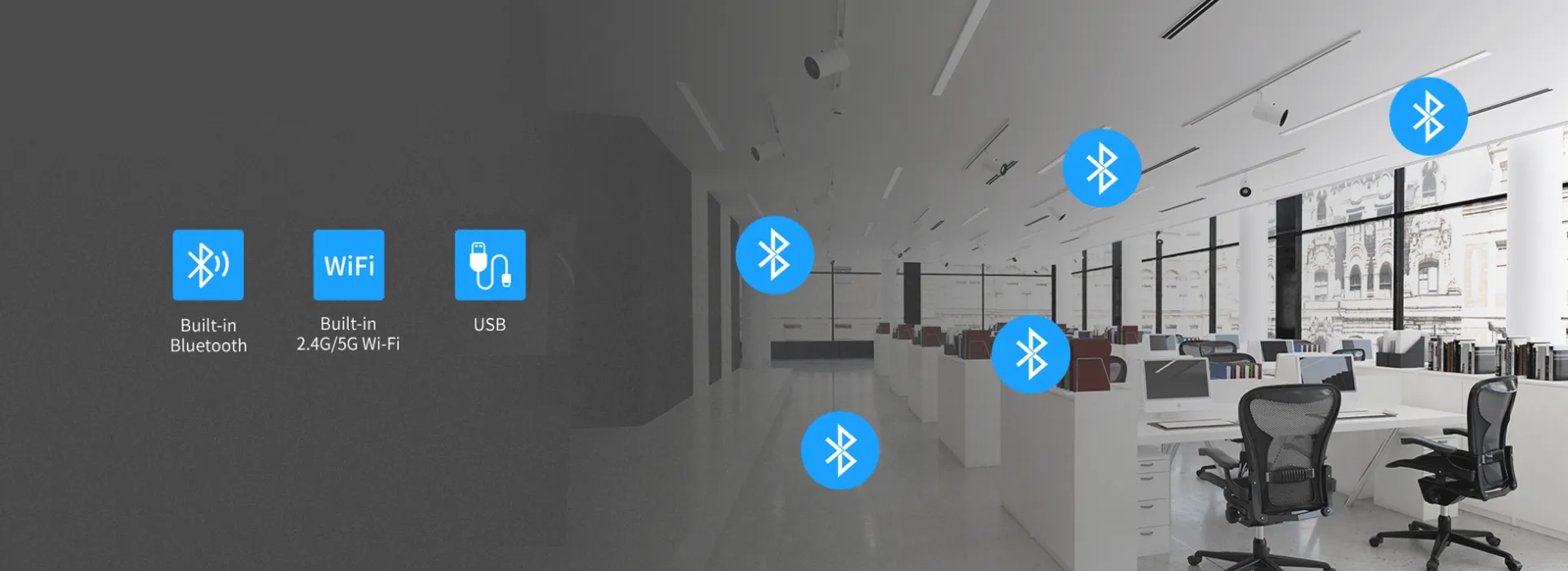 Built-in Wi-Fi and Bluetooth for a Seamless Wireless Office Experience