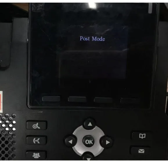 Entering POST mode on the phone