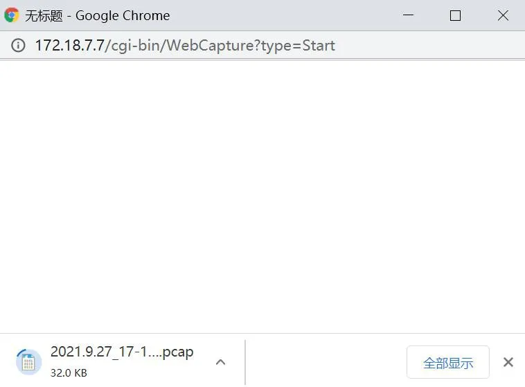 Downloading the captured packet file