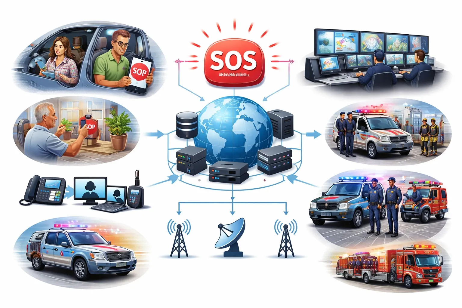 IP 전화 지령 시스템은 SOS 발동 시 비상 지령에 사용됩니다