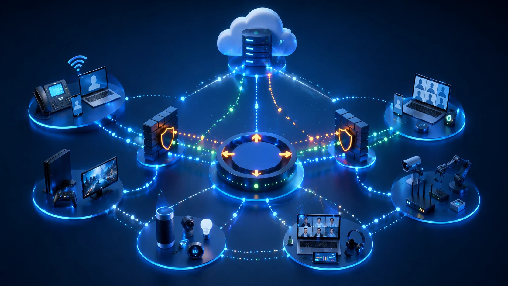 VoIP, WebRTC 회의, 온라인 게임 및 원격 에지 장치 통신에 사용되는 NAT 트래버설을 보여주는 그림 VoIP, WebRTC 회의, 온라인 게임 및 원격 에지 장치 통신에 사용되는 NAT 트래버설을 보여주는 그림