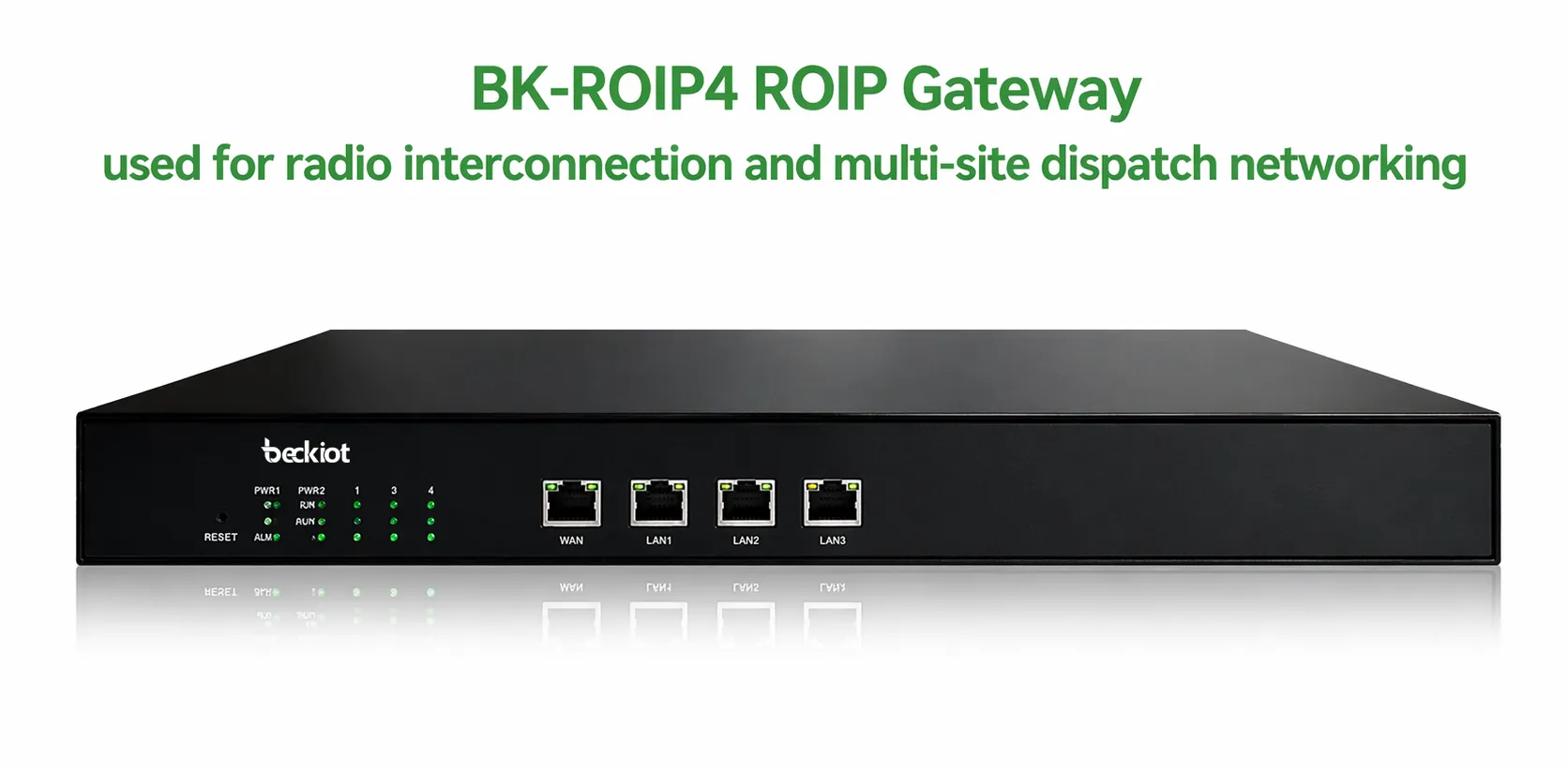 무전기 연동 및 다중 사이트 지휘 네트워킹에 사용되는 BK-ROIP4 ROIP 게이트웨이