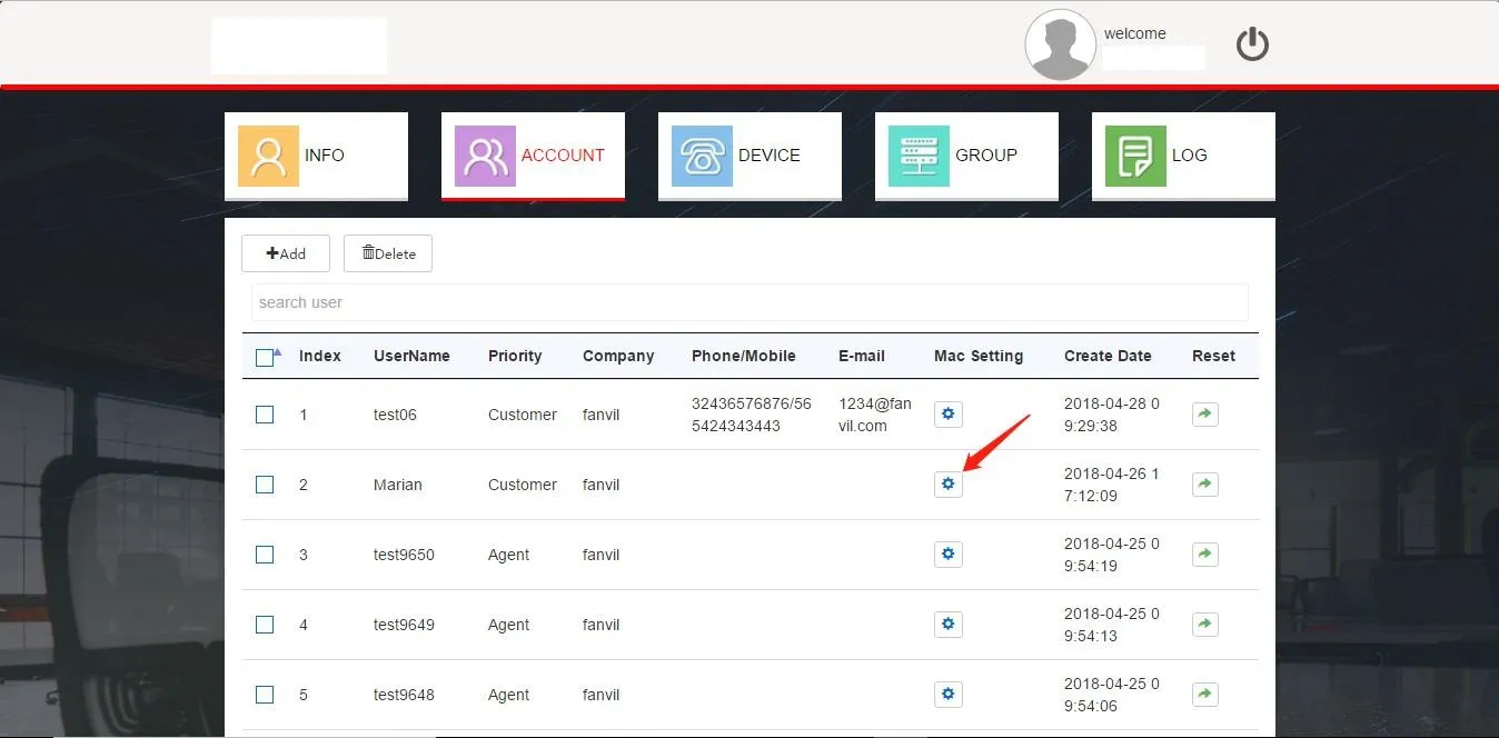 MAC Address Assignment Entry Interface