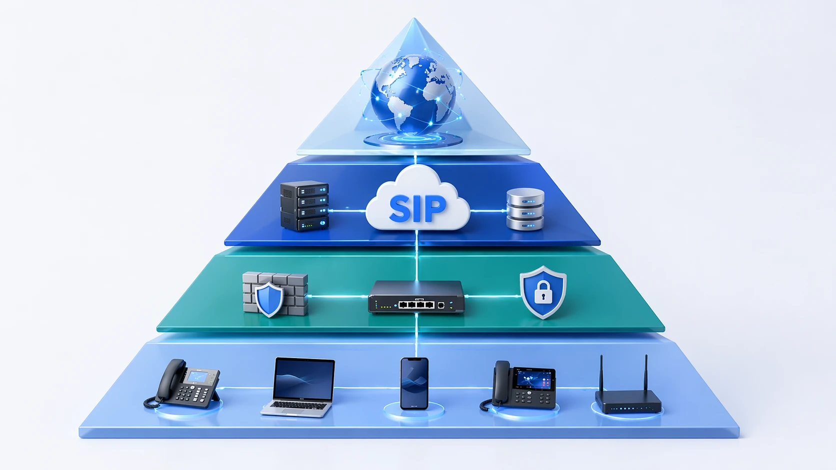 엔드포인트 IP PBX SBC 및 서비스 제공업체 또는 PSTN 상호 연결을 보여주는 SIP trunk 아키텍처