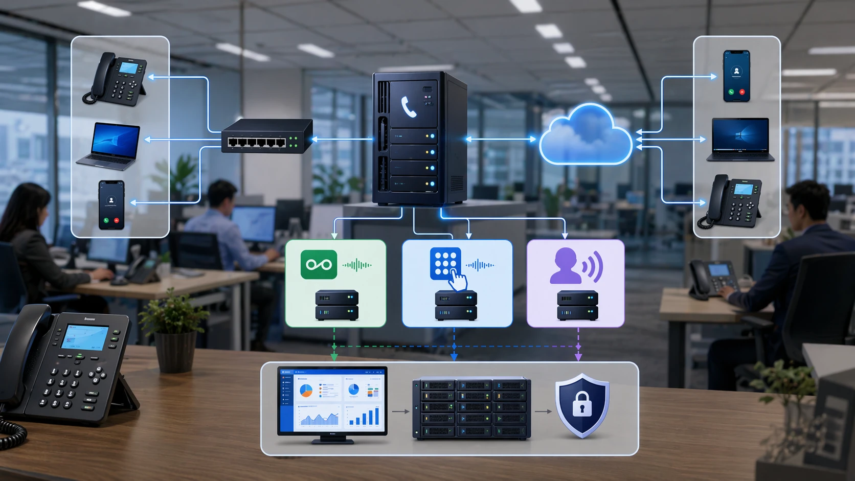 PBX, IVR, 음성 사서함, 게이트웨이 및 기업 VoIP 시스템의 SIP INFO DTMF 애플리케이션
