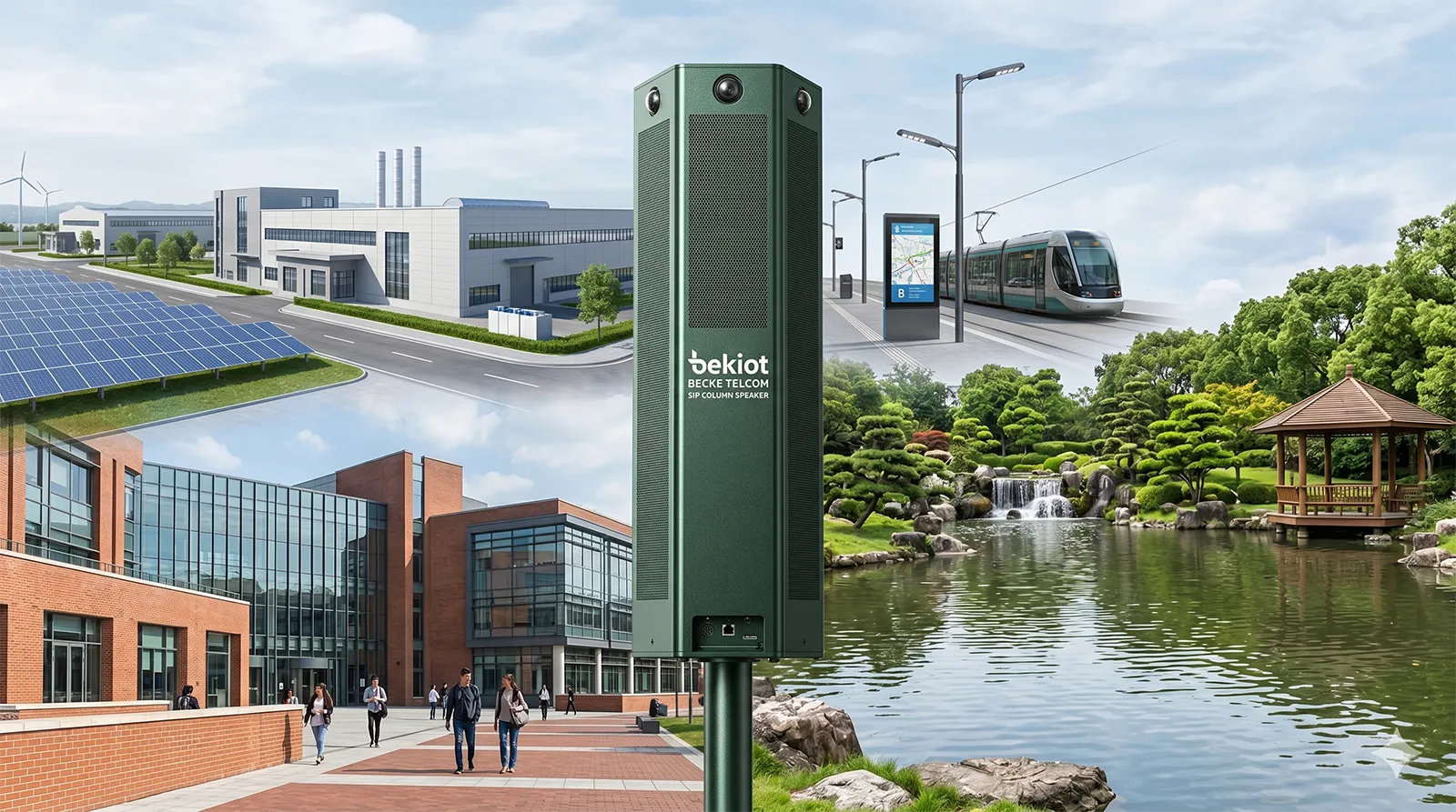 SIP 컬럼 스피커: 기능, 적용 분야 및 원격 페이징의 장점.