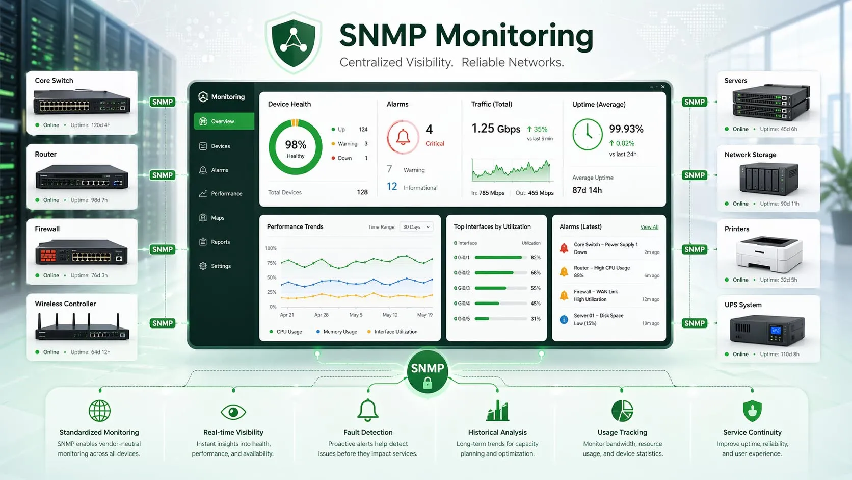 SNMP 모니터링이란? 특징과 활용 사례