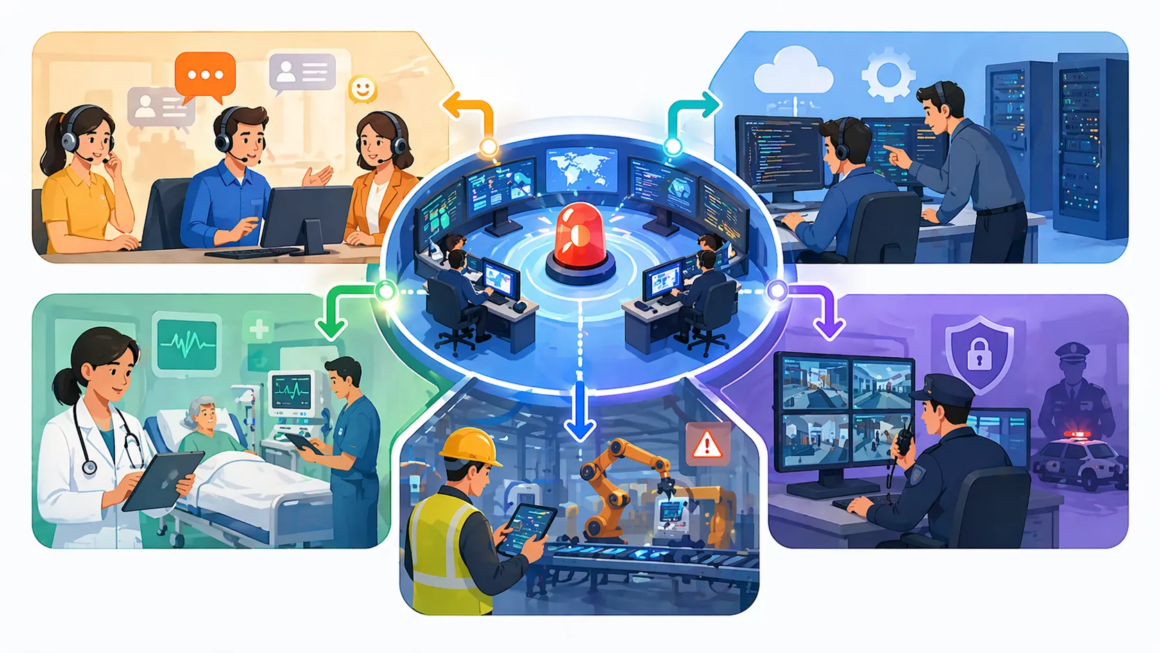 의료, 산업 알림 대응, 운영 커뮤니케이션 환경에 적용된 에스컬레이션 프로세스