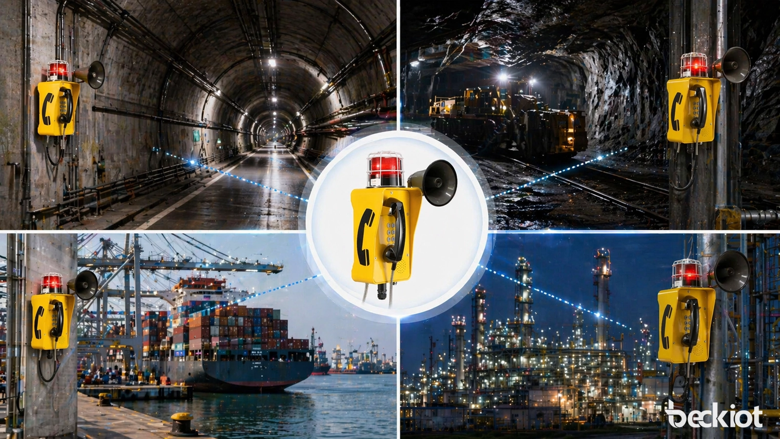 터널, 광산, 항구, 산업 공장에 사용되는 BKTS2 벽걸이형 방수 전화기