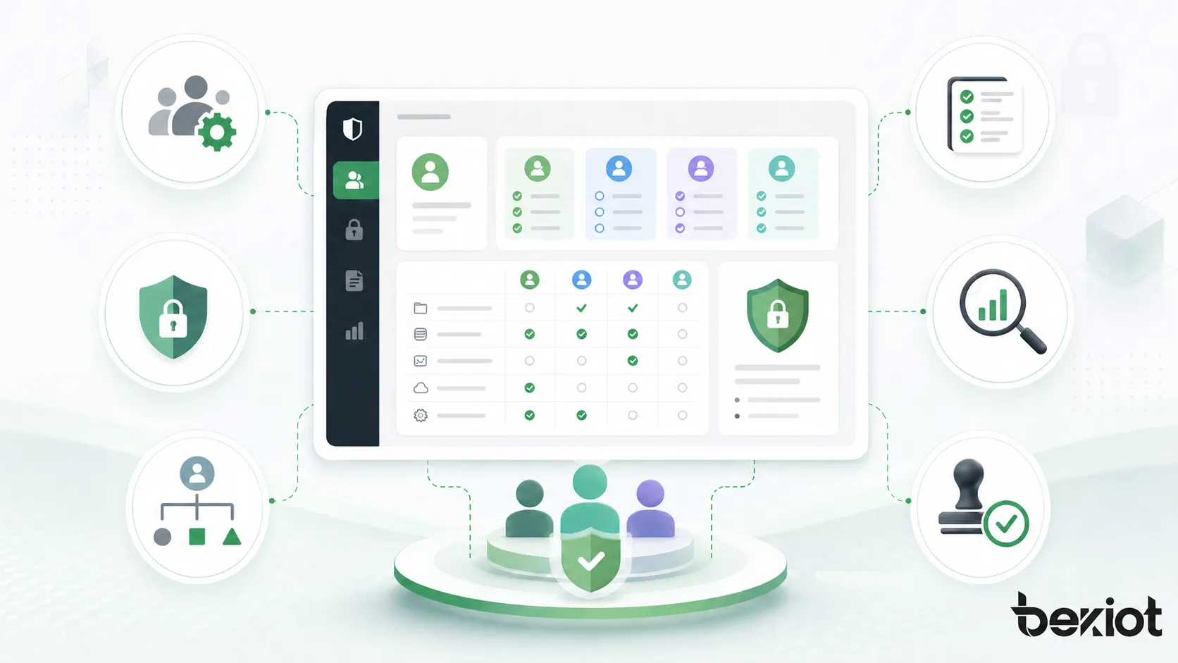 역할 기반 접근 제어의 주요 특징은 무엇인가?