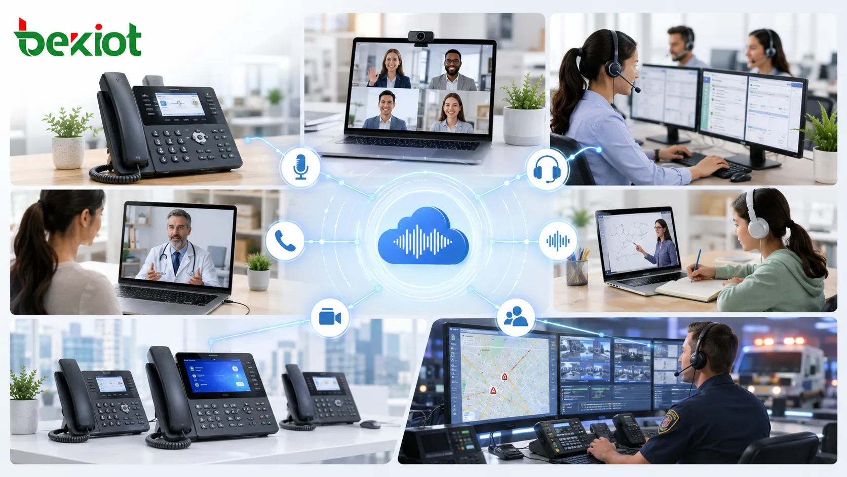 VoIP, SIP 전화, 화상 회의, 콜센터, 원격 의료, 교육 및 배차 통신에서의 HD Voice 응용 분야