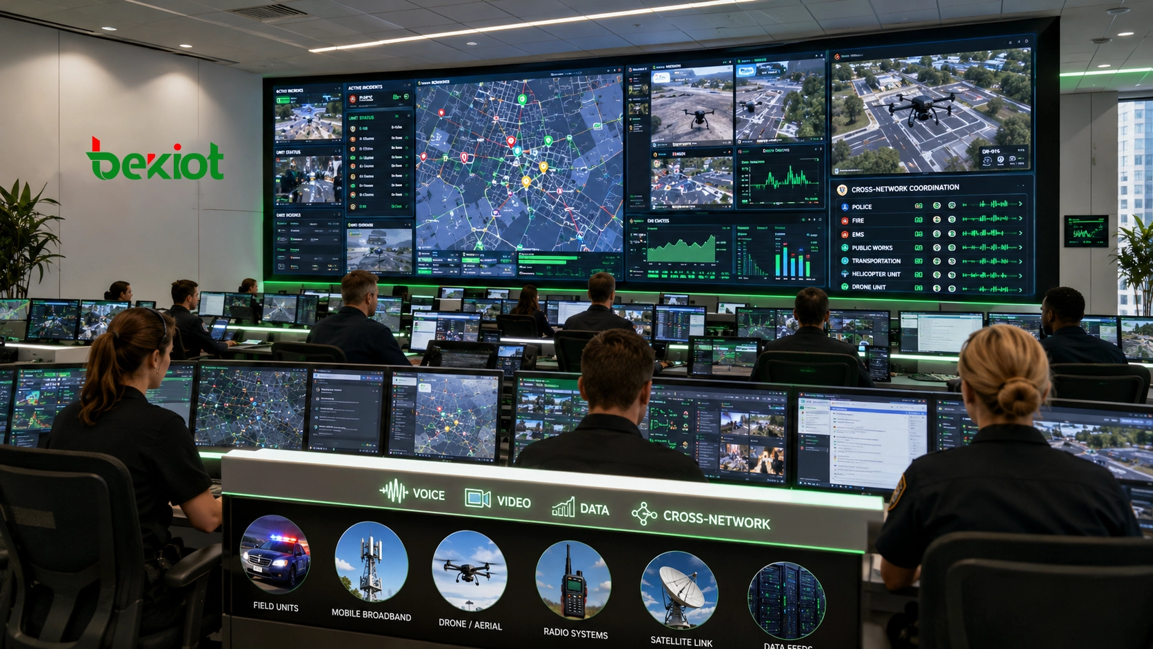 음성 영상 데이터와 네트워크 간 협업을 사용하는 미션 크리티컬 통신 센터