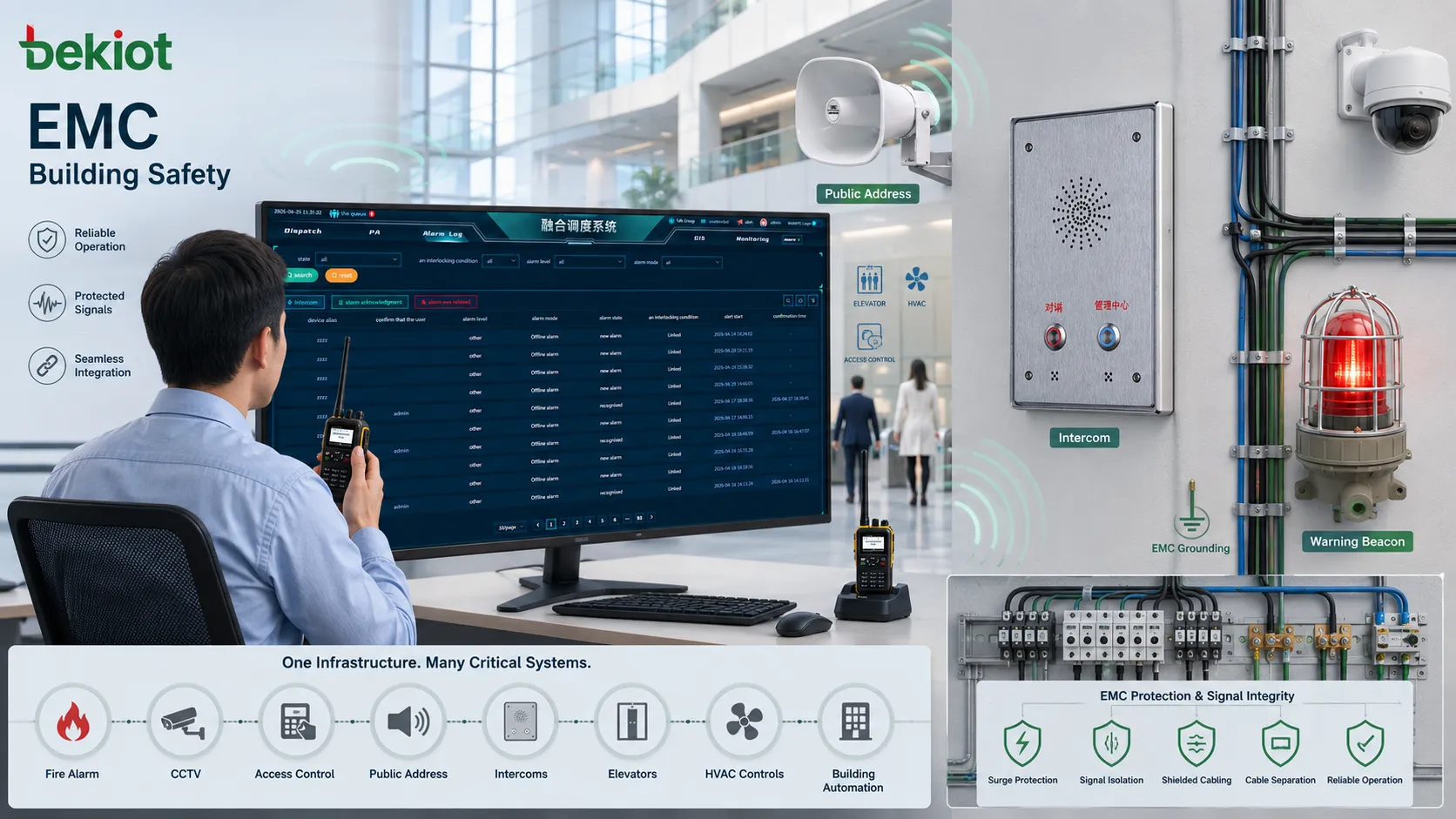 산업 자동화 통신 랙 의료 장치 철도 제어 시스템 건물 보안 장비의 EMC 적용