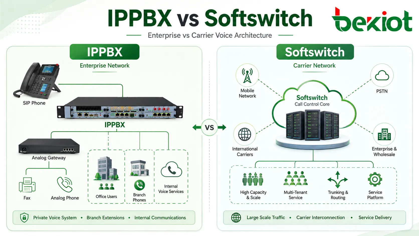 IPPBX vs 소프트스위치: 주요 차이점 및 실용적인 솔루션 가이드