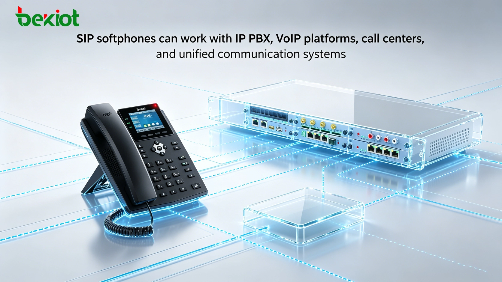 IP-PBX, 유니파이드 커뮤니케이션 및 콜센터 플랫폼과의 SIP 소프트폰 통합