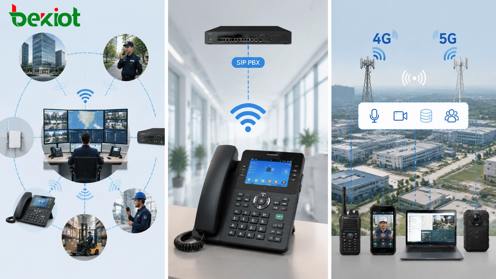 산업 단지를 위한 음성, 비디오, 데이터 및 파견 통신을 지원하는 사설 4G 및 5G 네트워크