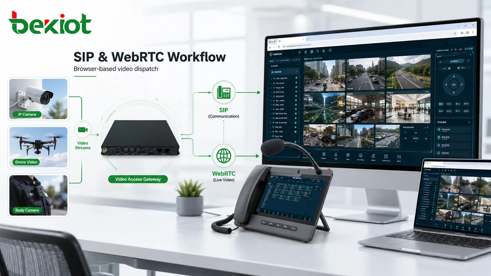 브라우저 기반 컨버전트 커뮤니케이션 플랫폼으로 비디오 스트림을 가져오는 SIP 및 WebRTC 워크플로우