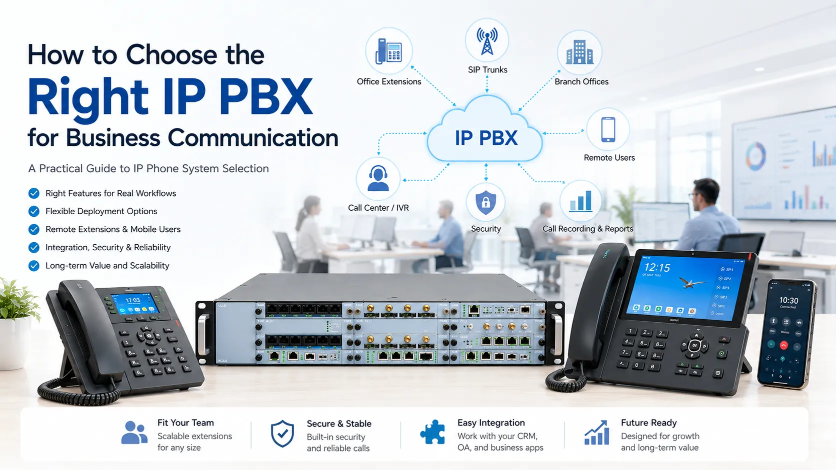 비즈니스 커뮤니케이션에 적합한 IP PBX 선택 방법