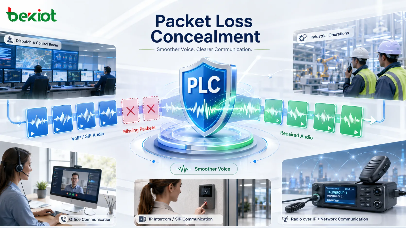 패킷 손실 보정(PLC)의 오디오 장점은 무엇인가?
