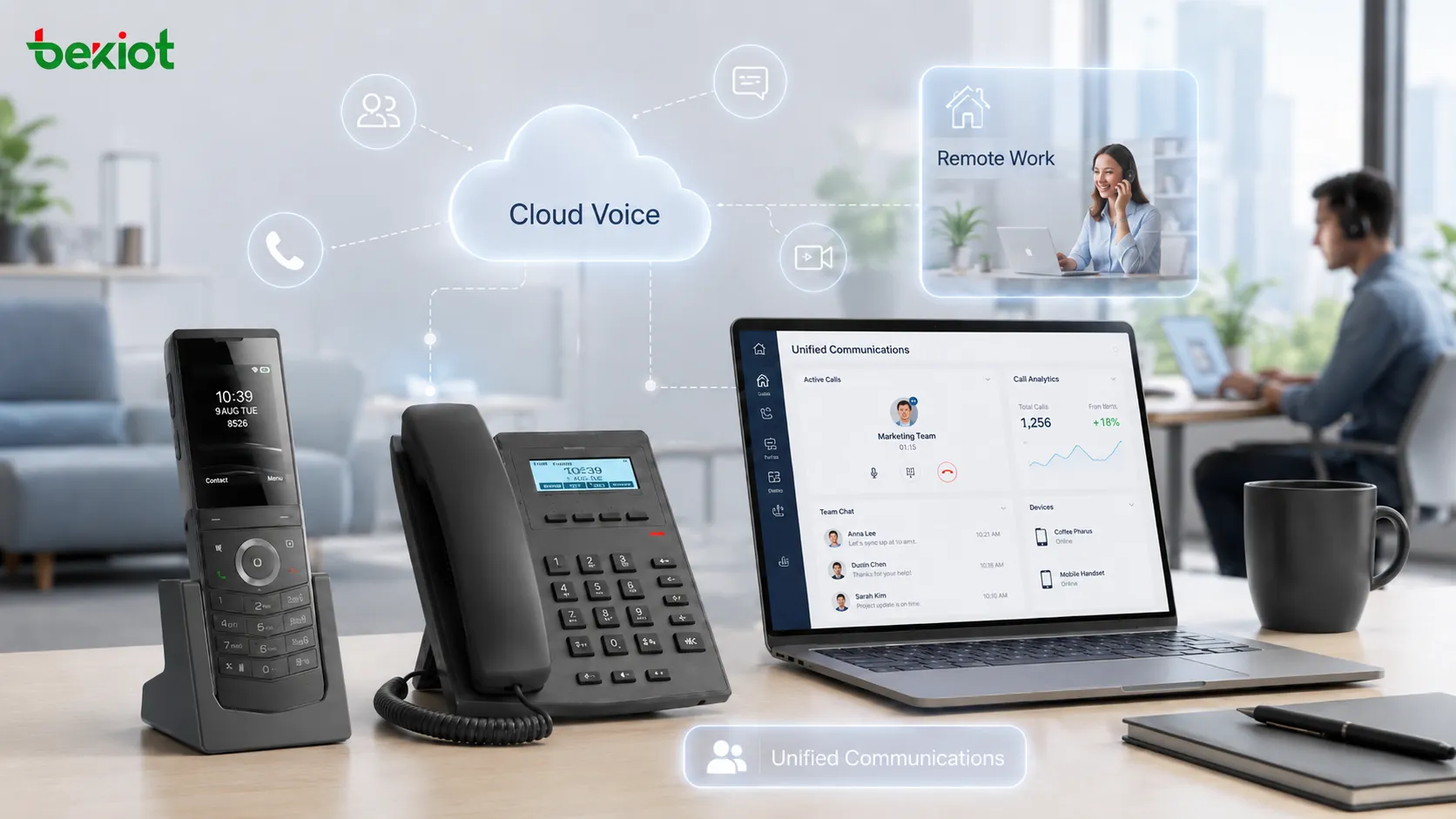 스마트 통화 라우팅, 실시간 전사, 통화 분석, 컨택센터 현대화에 AI 자동화를 사용하는 VoIP 소프트웨어 플랫폼