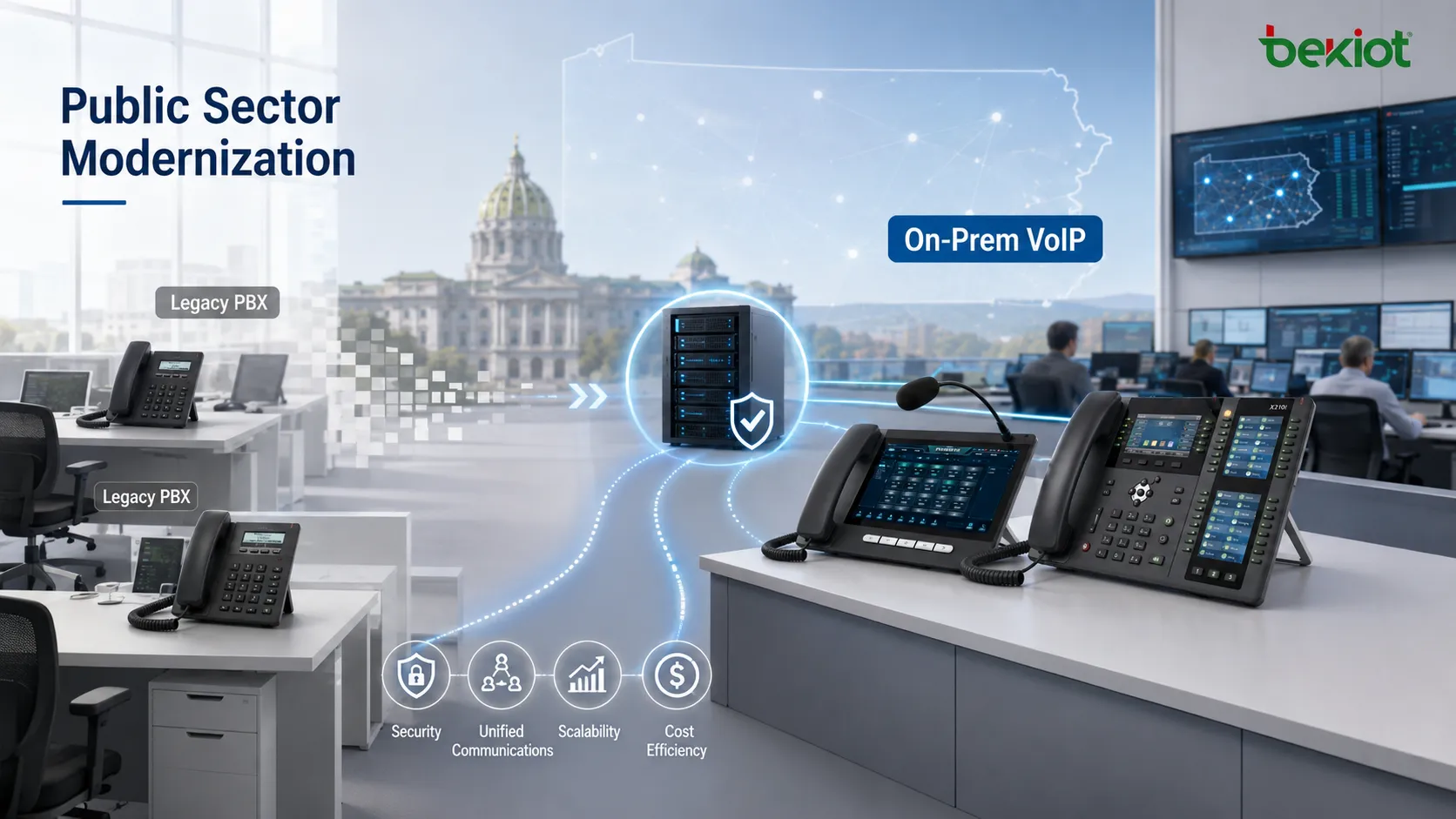 해리스버그·필라델피아·피츠버그 전역의 펜실베이니아 PBX 및 VoIP 프로젝트를 위한 계획, 설계, 구축, 마이그레이션 및 지원