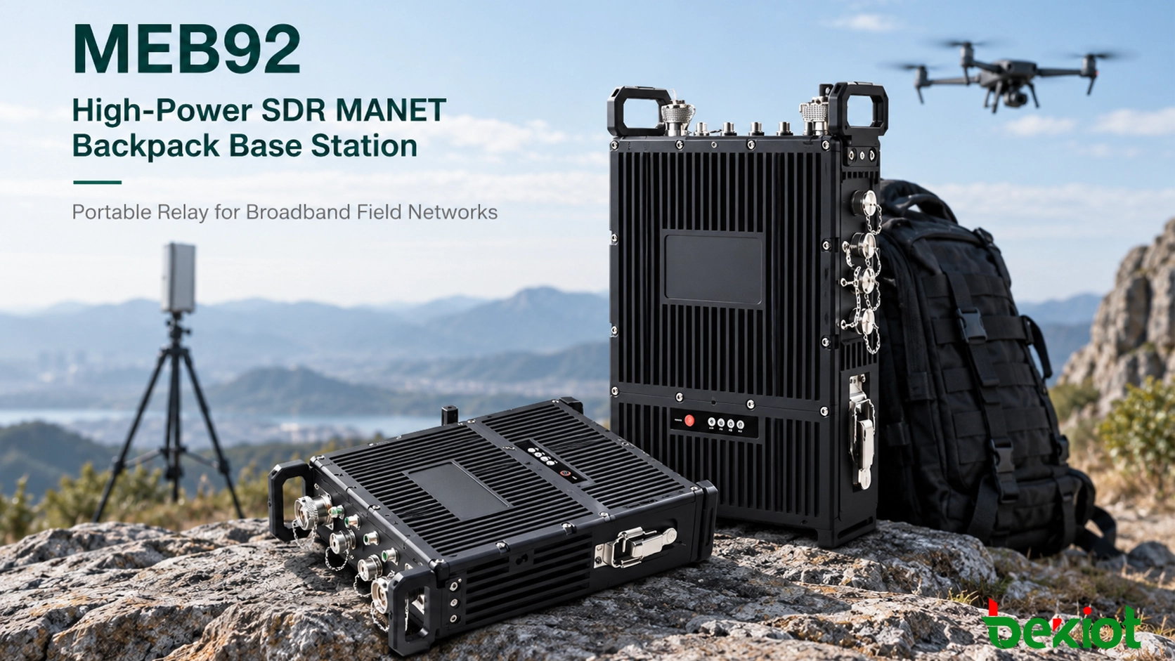 MEB92 고출력 SDR MANET 백팩형 기지국 제품 외관